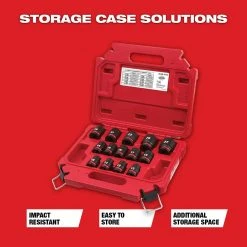 Milwaukee 49-66-7014 SHOCKWAVE 1/2" Impact Duty Metric Deep Socket Set - 14 PC 22 Milwaukee 49-66-7014 SHOCKWAVE 1/2