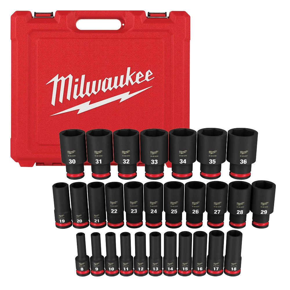 Milwaukee 49-66-7015 SHOCKWAVE 1/2" Drive Metric 6 Point Impact Socket Set - 29PC | Automotive & Hand Tools 3 Milwaukee 49-66-7015 SHOCKWAVE 1/2" Drive Metric 6 Point Impact Socket Set -29PC Tools & Equipment