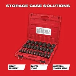 Milwaukee 49-66-7015 SHOCKWAVE 1/2" Drive Metric 6 Point Impact Socket Set - 29PC | Automotive & Hand Tools 20 Milwaukee 49-66-7015 SHOCKWAVE 1/2