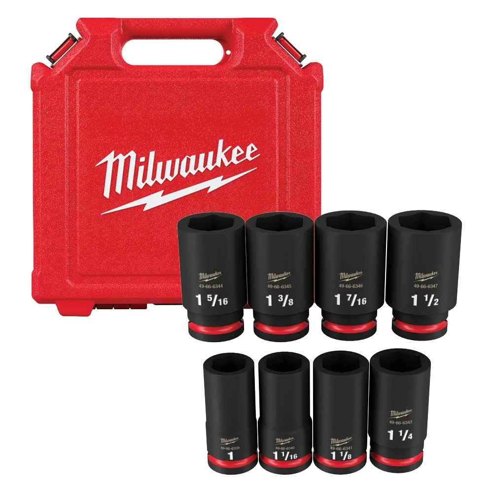 Milwaukee 49-66-7018 SHOCKWAVE Impact Duty 3/4" SAE 6 Point Socket Set - 8PC 3 Milwaukee 49-66-7018 SHOCKWAVE Impact Duty 3/4" SAE 6 Point Socket Set - 8PC
