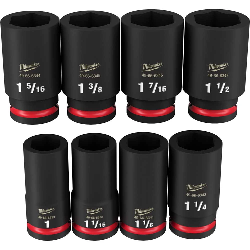 Milwaukee 49-66-7018 SHOCKWAVE Impact Duty 3/4" SAE 6 Point Socket Set - 8PC 9 Milwaukee 49-66-7018 SHOCKWAVE Impact Duty 3/4" SAE 6 Point Socket Set - 8PC