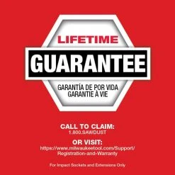 Milwaukee 49-66-7018 SHOCKWAVE Impact Duty 3/4" SAE 6 Point Socket Set - 8PC 17 Milwaukee 49-66-7018 SHOCKWAVE Impact Duty 3/4