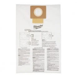 Milwaukee 49-90-1979 6 Gallon Vacuum Fleece Dust Bags - 5 PK Tools & Equipment