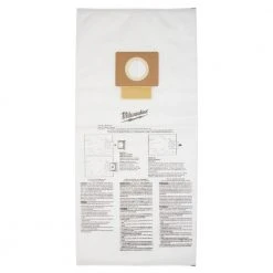 Milwaukee 49-90-1999 12 Gallon Fleece Vacuum Dust Bags - 5 PK