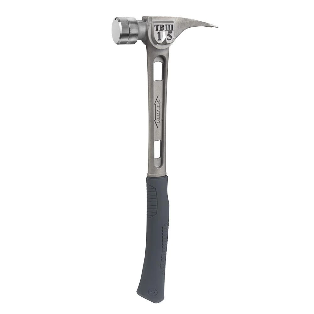 Stiletto TB3SC 15 Oz TiBone III Titanium Hammer With Smooth Face Curved Handle 4 Stiletto TB3SC 15 Oz TiBone III Titanium Hammer With Smooth Face Curved Handle