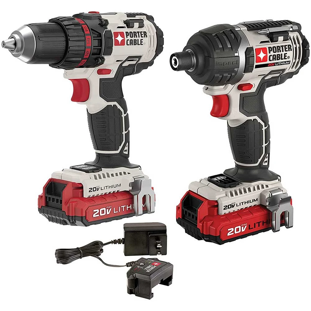 Porter-Cable PCCK602L2 20V MAX Cordless Hex Lithium-Ion 2-Tool Combo Kit - Power Tools & Equipment 3 Porter-Cable PCCK602L2 20V MAX Cordless Hex Lithium-Ion 2-Tool Combo Kit Tools & Equipment