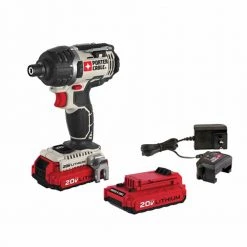 Tools & Equipment Porter-Cable PCCK640LB 20-Volt 1/4-Inch Hex Lithium Ion Impact Driver Kit