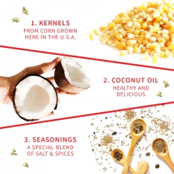 Home Goods FunTime FT412 4-Ounce 3-in-1 Popcorn Portion Movie Pouch Kit - 12pk