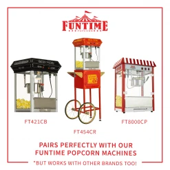 Home Goods FunTime FT412 4-Ounce 3-in-1 Popcorn Portion Movie Pouch Kit - 12pk