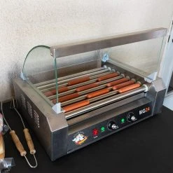 FunTime Home Goods Roller Dog RDB24SS Commercial 24 Hot Dog 9 Roller Grill Cooker Machine