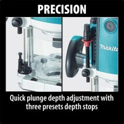 Tools & Equipment Makita RP2301FC 3-1/4 HP 15.0 Amp 9,000-22,000 Rpm 2-3/4-Inch Plunge Router