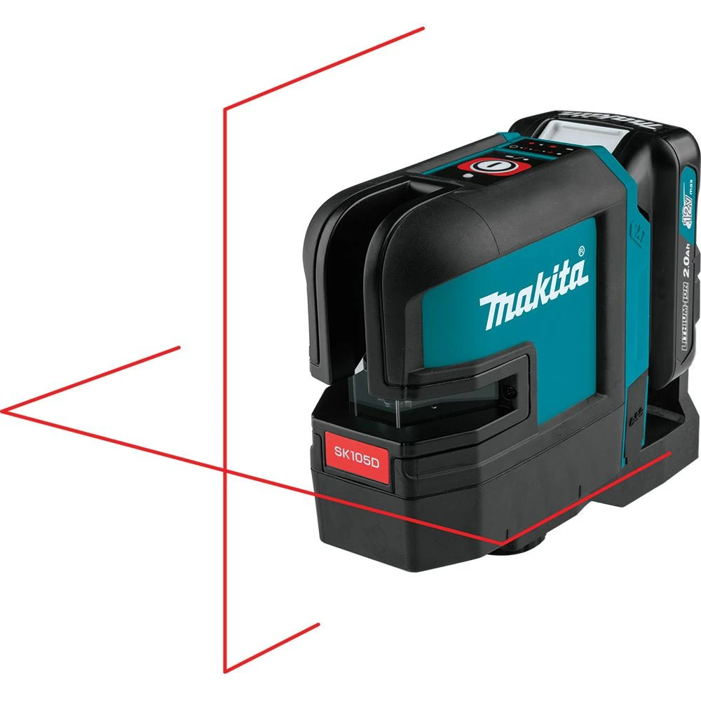 Makita SK105DNAX 12V 2.0Ah Max CXT Cordless Self-Leveling Red Beam Laser Kit 9 Makita SK105DNAX 12V 2.0Ah Max CXT Cordless Self-Leveling Red Beam Laser Kit