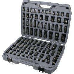 Ingersoll-Rand Tools & Equipment Ingersoll Rand SK34C86N 86 Piece 3/8", 1/2" Drive 6 Point Both Impact Socket Set