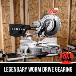 SKILSAW SPT88-02 12” Corded Worm Drive Dual Bevel Sliding Miter Saw Tools & Equipment
