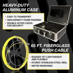 Video Snake SWJ-3188DT 65' Pipe Inspection Color LED Camera with Transmitter - Professional Diagnostic Tool 16 Video Snake SWJ-3188DT 65' Pipe Inspection Color LED Camera W/ Transmitter