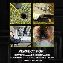 Video Snake SWJ-3188D 65' Pipe Wall Sewer Inspection Color LED Camera System Tools & Equipment
