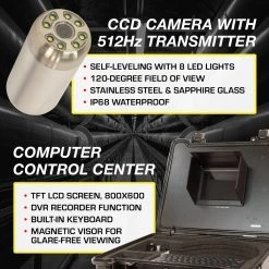 Tools & Equipment Video Snake 3388T 196' Self Leveling Pipe Inspection Camera W/ Transmitter