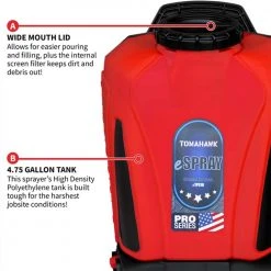 Outdoor Sprayers Tomahawk Power ETPS18 4.75 Gallon Battery Powered Backpack Pest Control Sprayer