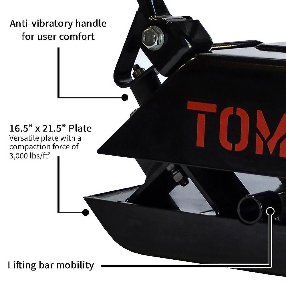 Tomahawk Power TPC80 6 HP CH260 Kohler Vibratory Plate Soil Compactor Tamper 6 Tomahawk Power TPC80 6 HP CH260 Kohler Vibratory Plate Soil Compactor Tamper