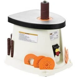 Shop Fox W1831 Oscillating Spindle Sander W/ 5 Rubber Sanding Drums & 6 Sleeves Sanders