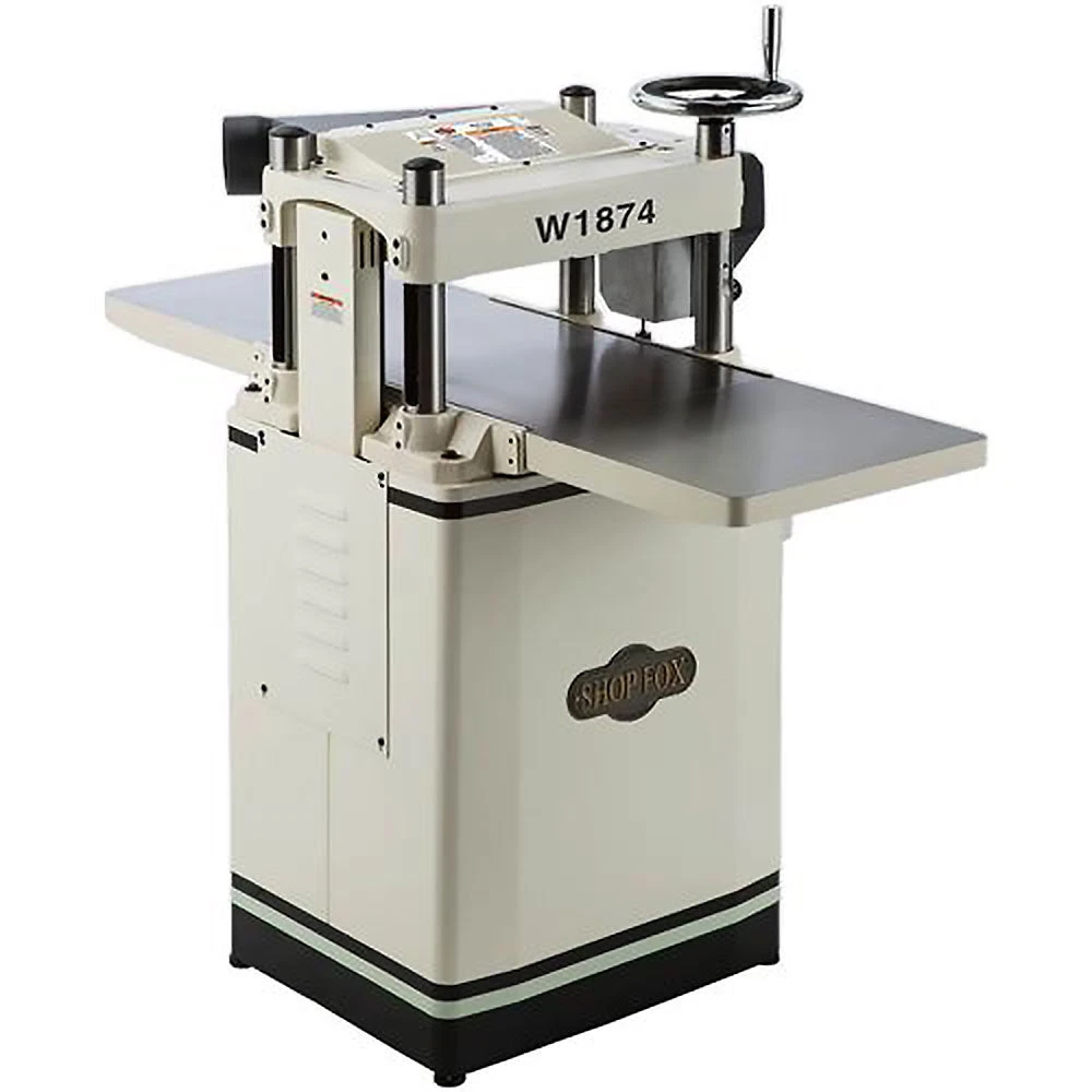 Shop Fox W1874 230V 3-HP 15'' 2-Speed Fixed-Table Planer W/ Helical Cutterhead 3 Shop Fox W1874 230V 3-HP 15'' 2-Speed Fixed-Table Planer W/ Helical Cutterhead