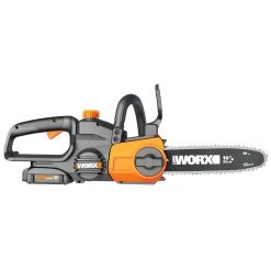 Lawn & Outdoor Power WORX WG322 20-Volt 10-Inch PowerShare Cordless Auto-Tension Oil Tank Chainsaw