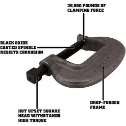 WILTON 14554 4FC 0" - 4.5" Opening C-Clamp Full Closing Spindles