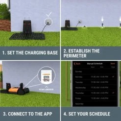 WORX WR147 20V LANDROID M 1/4 Acre Cordless Robotic Lawn Mower 4.0AH Kit