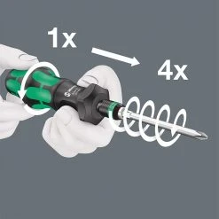 Wera 05057483001 Kraftform Kompakt Turbo Imperial Screwdriver Set - 19 PC