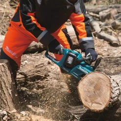 Lawn & Outdoor Power Makita XCU07PT 36 Volt X2 14 Inch 5.0Ah Cordless Chainsaw Kit W/ 2 Batteries