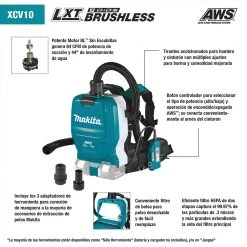 Makita XCV10PTX 18V X2 36V LXT 1/2 Gallon Backpack Dry Dust Extractor Kit Tools & Equipment