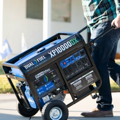 Dual Fuel Generators DuroMax XP10000DX 10,000 Watt Dual Fuel Gas Propane Portable Generator W/ CO Alert