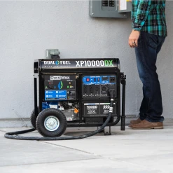 Dual Fuel Generators DuroMax XP10000DX 10,000 Watt Dual Fuel Gas Propane Portable Generator W/ CO Alert