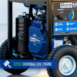 Dual Fuel Generators DuroMax XP10000DX 10,000 Watt Dual Fuel Gas Propane Portable Generator W/ CO Alert