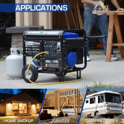 DuroMax XP10000EH 10,000 Watt Portable Dual Fuel Gas Propane Generator – Reliable Home & Jobsite Power 19 DuroMax XP10000EH 10,000 Watt Portable Dual Fuel Gas Propane Generator