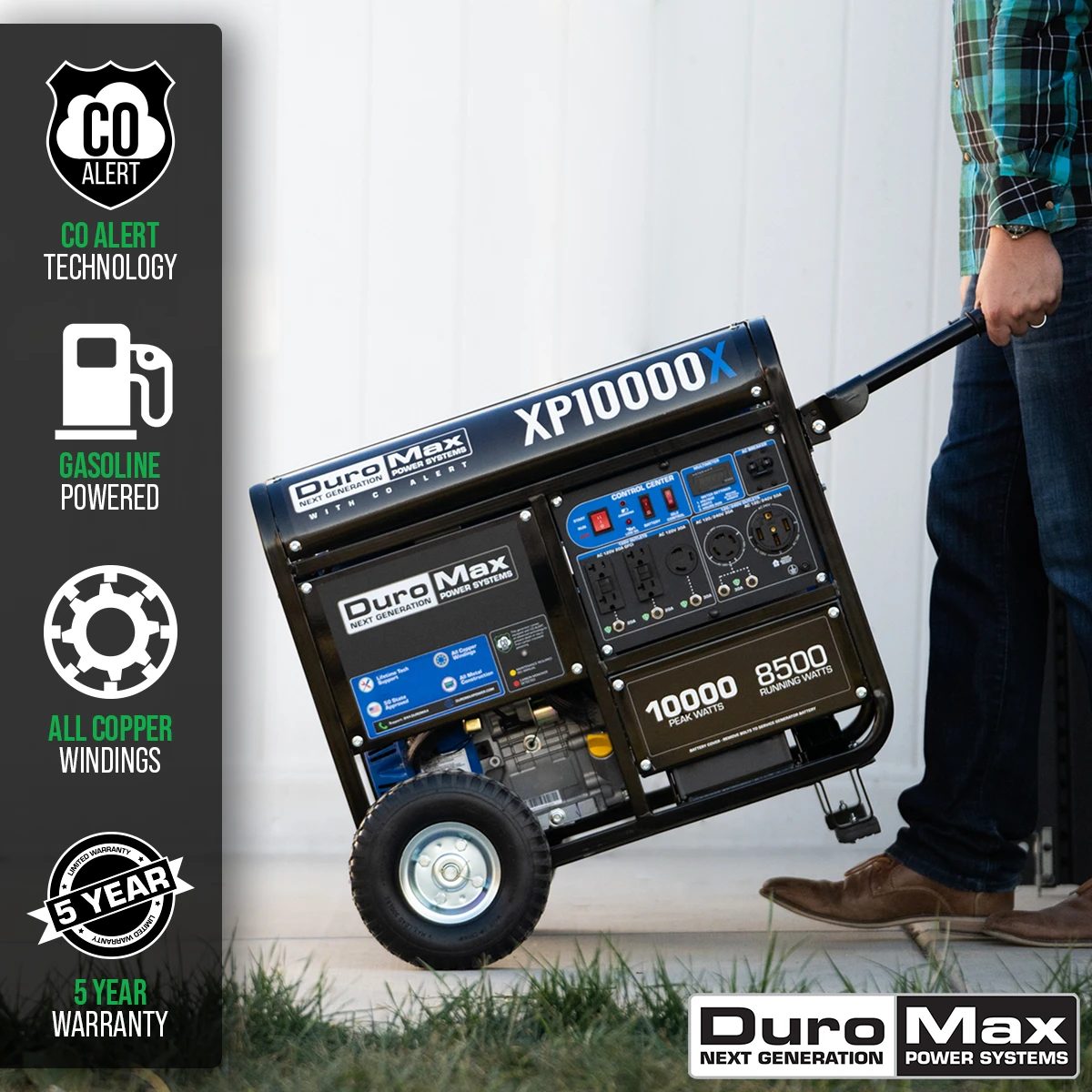 DuroMax XP10000X 10,000 Watt Gasoline Portable Generator with CO Alert - Reliable Home Backup & Jobsite Power 4 DuroMax XP10000X 10,000 Watt Gasoline Portable Generator W/ CO Alert Gasoline Generators
