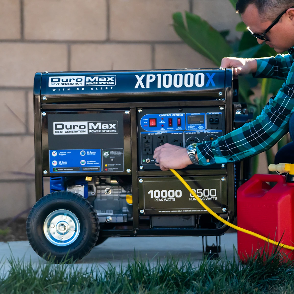 DuroMax XP10000X 10,000 Watt Gasoline Portable Generator with CO Alert - Reliable Home Backup & Jobsite Power 7 DuroMax XP10000X 10,000 Watt Gasoline Portable Generator W/ CO Alert Gasoline Generators