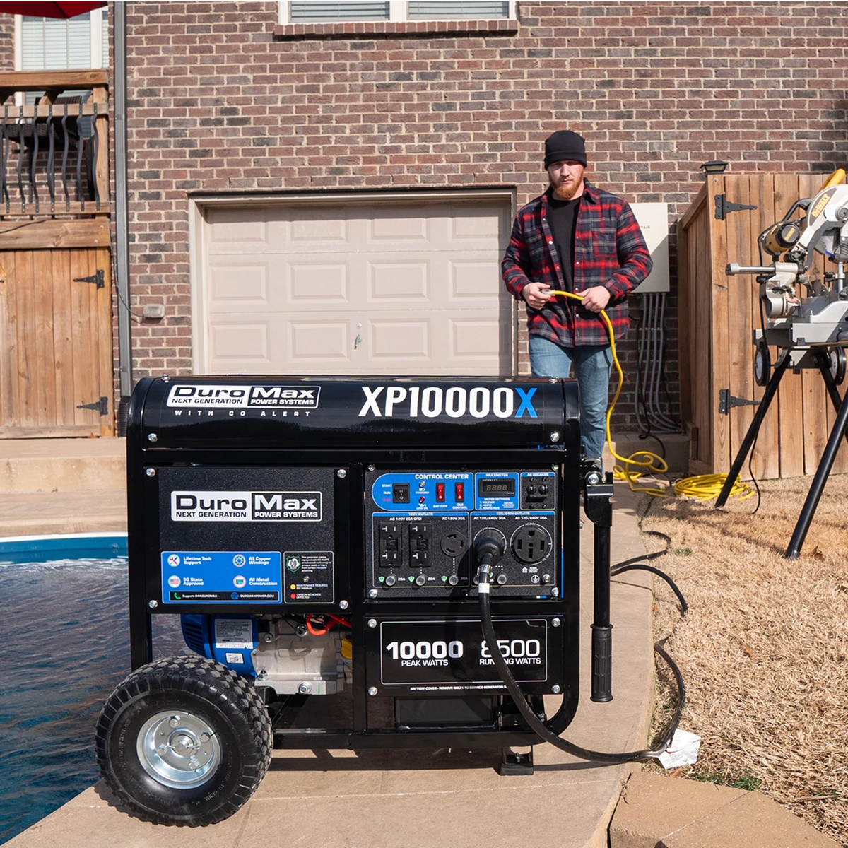 DuroMax XP10000X 10,000 Watt Gasoline Portable Generator with CO Alert - Reliable Home Backup & Jobsite Power 12 DuroMax XP10000X 10,000 Watt Gasoline Portable Generator W/ CO Alert Gasoline Generators