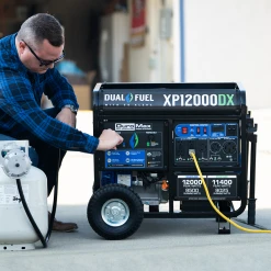 Dual Fuel Generators DuroMax XP12000DX 12,000 Watt Dual Fuel Gas Propane Portable Generator W/ CO Alert