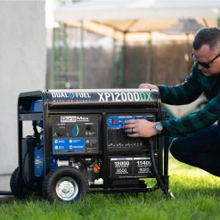 Dual Fuel Generators DuroMax XP12000DX 12,000 Watt Dual Fuel Gas Propane Portable Generator W/ CO Alert