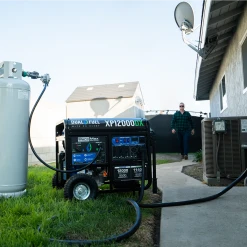 Dual Fuel Generators DuroMax XP12000DX 12,000 Watt Dual Fuel Gas Propane Portable Generator W/ CO Alert