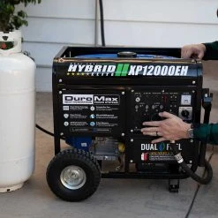 DuroMax XP12000EH 12,000-Watt Portable Dual Fuel Generator - Gas & Propane Powered - Home & Jobsite Backup 27 DuroMax XP12000EH 12,000 Watt Portable Dual Fuel Gas Propane Generator Dual Fuel Generators