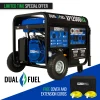 Gasoline Generators DuroMax XP12000HX 12,000 Watt Portable Dual Fuel Gas Propane CO Alert Generator