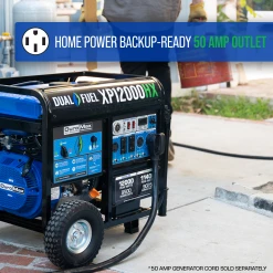 DuroMax XP12000HX 12,000 Watt Portable Dual Fuel Gas Propane Generator with CO Alert 25 Gasoline Generators DuroMax XP12000HX 12,000 Watt Portable Dual Fuel Gas Propane CO Alert Generator