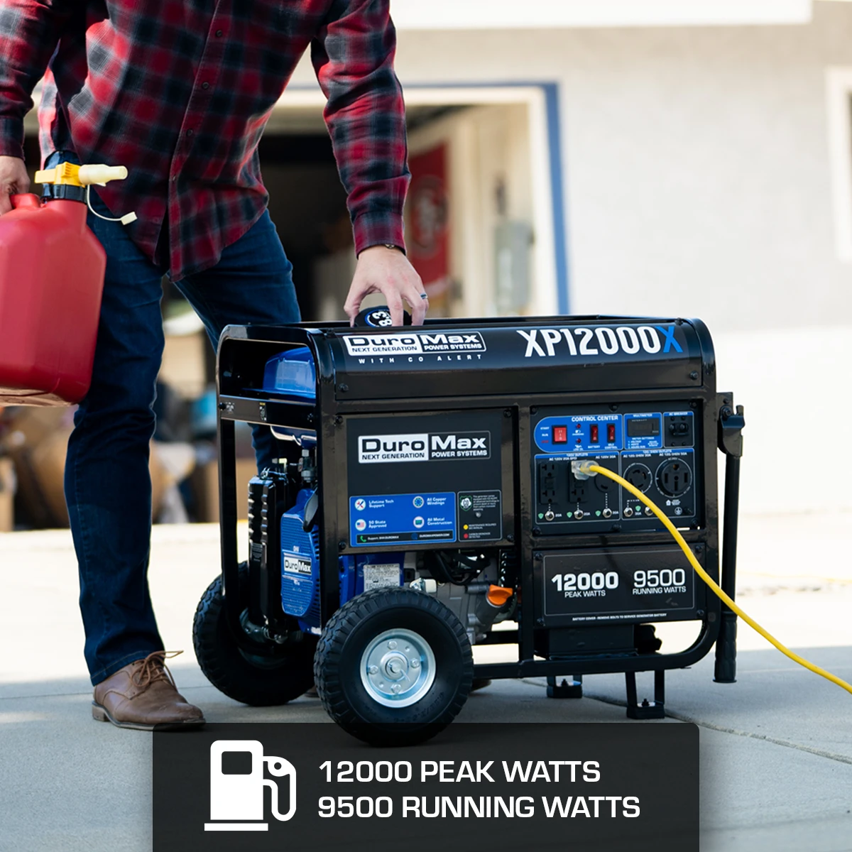 DuroMax XP12000X 12,000 Watt Gasoline Portable Generator with CO Alert - Reliable Home Backup & Jobsite Power 5 DuroMax XP12000X 12,000 Watt Gasoline Portable Generator W/ CO Alert Gasoline Generators