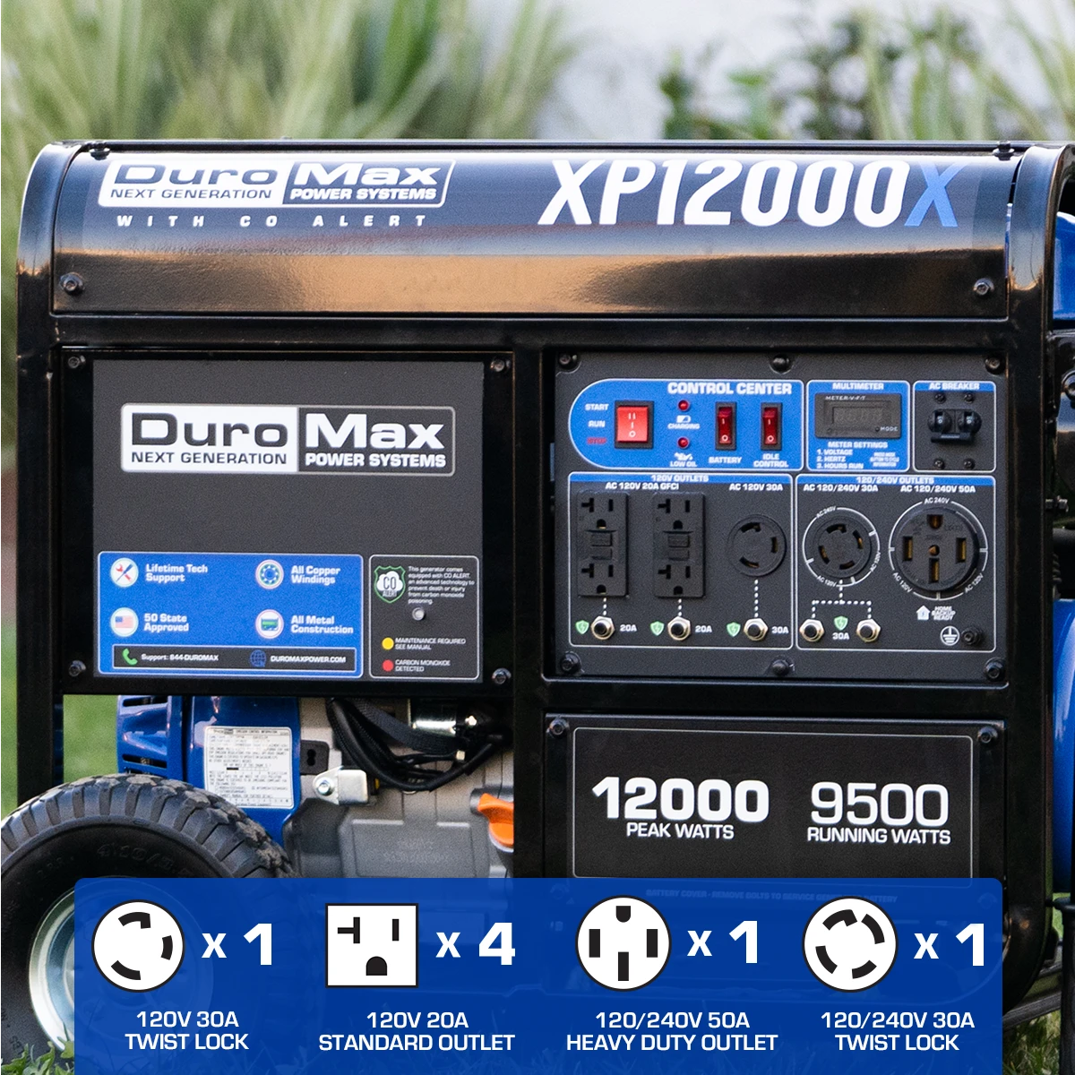 DuroMax XP12000X 12,000 Watt Gasoline Portable Generator with CO Alert - Reliable Home Backup & Jobsite Power 9 DuroMax XP12000X 12,000 Watt Gasoline Portable Generator W/ CO Alert Gasoline Generators