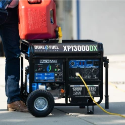 DuroMax XP13000DX 13,000 Watt Dual Fuel Gas & Propane Portable Generator with CO Alert - Reliable Home Backup & Jobsite Power 23 Dual Fuel Generators DuroMax XP13000DX 13,000 Watt Dual Fuel Gas Propane Portable Generator W/ CO Alert