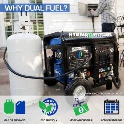 Dual Fuel Generators DuroMax XP13000EH 13,000 Watt Portable Dual Fuel Gas Propane Generator