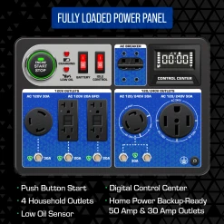 DuroMax XP13000HXT 13,000 Watt Tri-Fuel Portable Generator with CO Alert & Electric Start 20 Gasoline Generators DuroMax XP13000HXT 13,000 Watt Electric Start Tri-Fuel Portable Generator W/ CO Alert