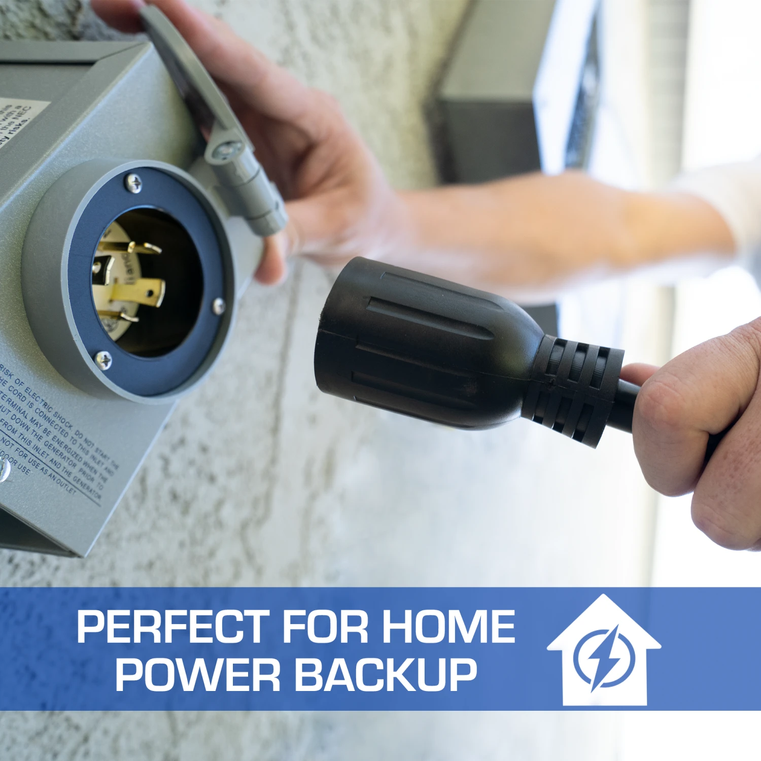 DuroMax XP3050GC 30-Amp 50-Foot 10-Gauge L14-30 Heavy Duty Generator Power Cord for Home Backup, Black 4 DuroMax XP3050GC 30-Amp 50-Foot 10-Gauge L14-30 Heavy Duty Generator Power Cord For Home Power Backup, Black